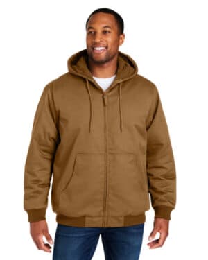 DUCK BROWN M722T men's tall climabloc heavyweight hooded full-zip jacket