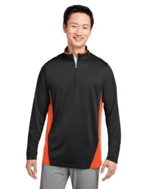 M786 men's flash snag protection plus il colorblock quarter-zip