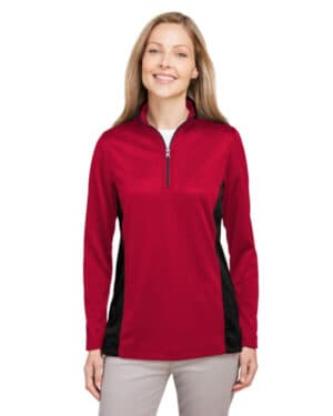 M786W ladies' flash snag protection plus il colorblock quarter-zip