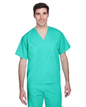 AQUA GREEN Harriton M897 adult restore scrub top