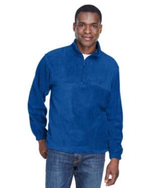 TRUE ROYAL Harriton M980 adult quarter-zip fleece pullover