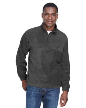 Harriton M980 adult quarter-zip fleece pullover