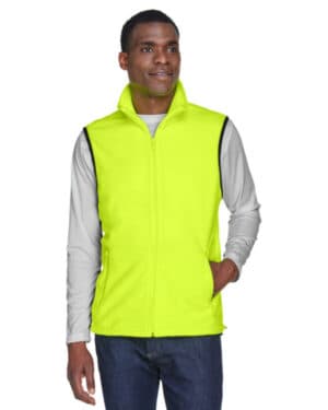 SAFETY YELLOW Harriton M985 adult fleece vest