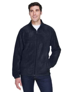 NAVY Harriton M990 men's full-zip fleece