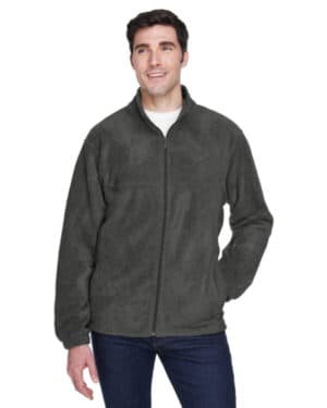 CHARCOAL Harriton M990 men's full-zip fleece