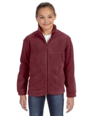 WINE Harriton M990Y youth full-zip fleece