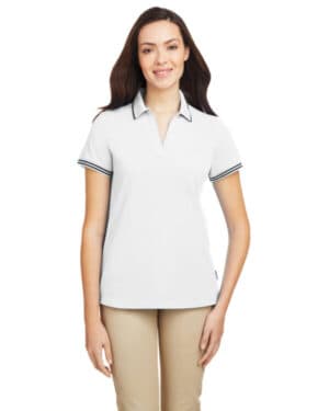 WHITE/ NAUTCA NV Nautica N17168 ladies' deck polo