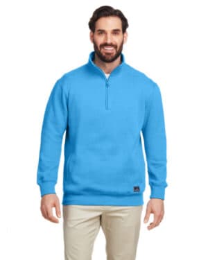 AZURE BLUE Nautica N17176 men's anchor quarter-zip pullover