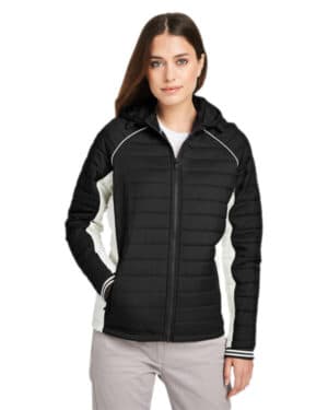 BLACK/ ANTQ WHT N17187 ladies' nautical mile puffer packable jacket