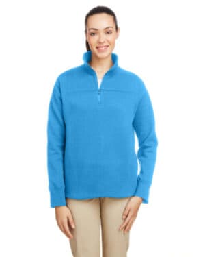 Nautica N17397 ladies' anchor quarter-zip pullover