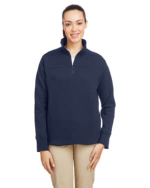 NAUTICA NAVY Nautica N17397 ladies' anchor quarter-zip pullover