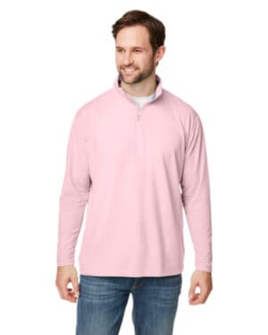 SUNSET PINK Nautica N17924 men's saltwater quarter-zip pullover