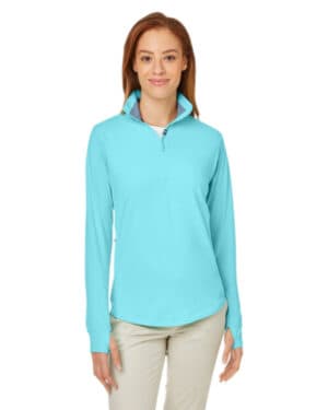 Nautica N17925 ladies' saltwater quarter-zip pullover