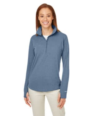 Nautica N17925 ladies' saltwater quarter-zip pullover