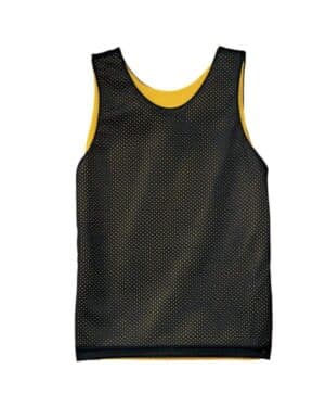 BLACK/ GOLD A4 N2206 youth reversible mesh tank