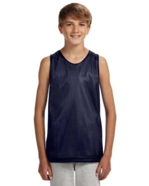 A4 N2206 youth reversible mesh tank