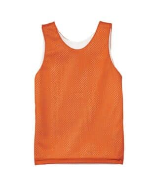 ORANGE/ WHITE A4 N2206 youth reversible mesh tank