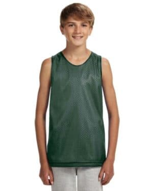 A4 N2206 youth reversible mesh tank