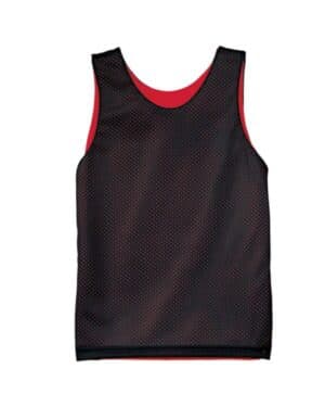 BLACK/ RED A4 N2206 youth reversible mesh tank