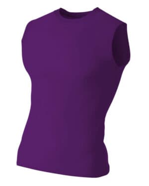 PURPLE A4 N2306 men's compression muscle shirt