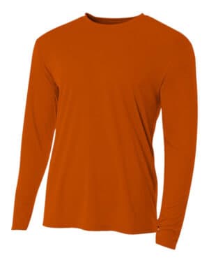 BURNT ORANGE N3165 men's cooling performance long sleeve t-shirt