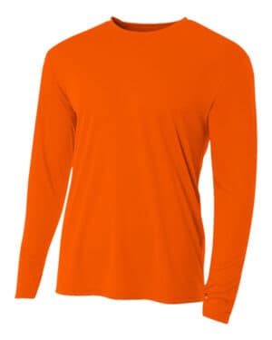 SAFETY ORANGE N3165 men's cooling performance long sleeve t-shirt