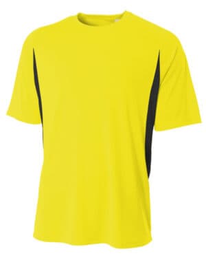 SFTY YELLOW/ BLK N3181 men's cooling performance color blocked t-shirt