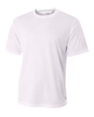 WHITE A4 N3252 men's birds-eye mesh t-shirt