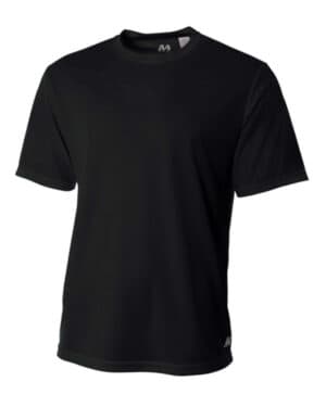 BLACK A4 N3252 men's birds-eye mesh t-shirt