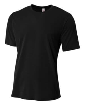 BLACK A4 N3264 men's spun poly t-shirt