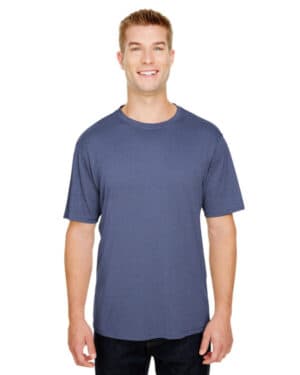 NAVY N3381 adult topflight heather performance t-shirt