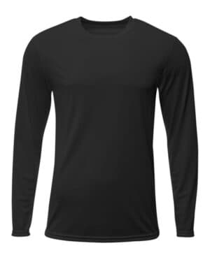 BLACK A4 N3425 men's sprint long sleeve t-shirt