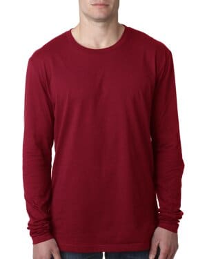 CARDINAL Next level apparel N3601 men's cotton long-sleeve crew