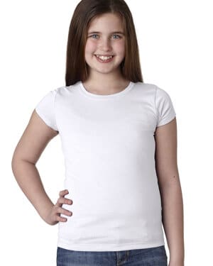 WHITE Next level apparel N3710 youth girls princess t-shirt