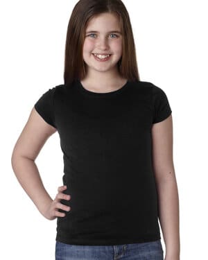 BLACK Next level apparel N3710 youth girls princess t-shirt