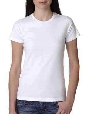 WHITE Next level apparel N3900 ladies' t-shirt