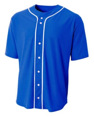 ROYAL A4 N4184 short sleeve full button baseball top