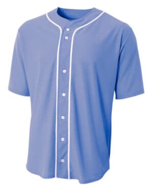 A4 N4184 short sleeve full button baseball top