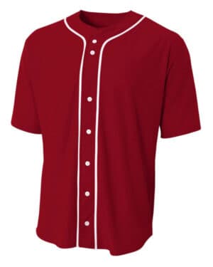 CARDINAL A4 N4184 short sleeve full button baseball top