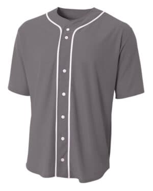 GRAPHITE A4 N4184 short sleeve full button baseball top