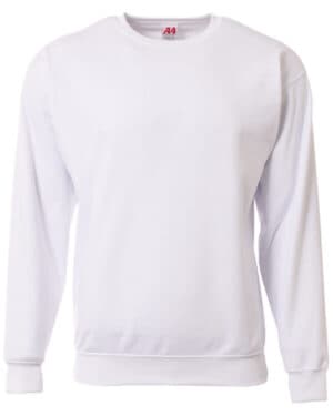 WHITE A4 N4275 men's sprint tech fleece sweatshirt