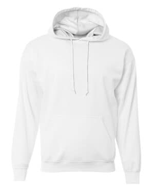 WHITE A4 N4279 men's sprint tech fleece hooded sweatshirt