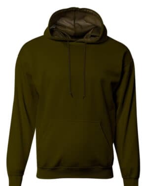 MILITARY GREEN A4 N4279 men's sprint tech fleece hooded sweatshirt