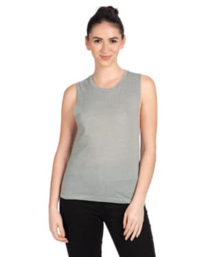 HEATHER GRAY Next level apparel N5013 ladies' festival muscle tank