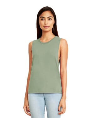 STONEWASH GREEN Next level apparel N5013 ladies' festival muscle tank