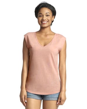 DESERT PINK Next level apparel N5040 ladies' festival sleeveless v