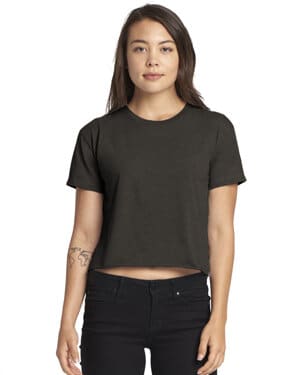 CHARCOAL Next level apparel N5080 ladies' festival cali crop t-shirt