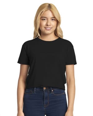 BLACK Next level apparel N5080 ladies' festival cali crop t-shirt