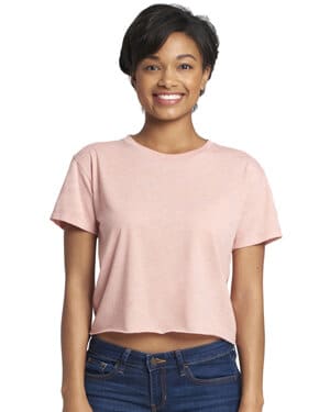 DESERT PINK Next level apparel N5080 ladies' festival cali crop t-shirt