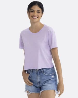 LAVENDER Next level apparel N5080 ladies' festival cali crop t-shirt